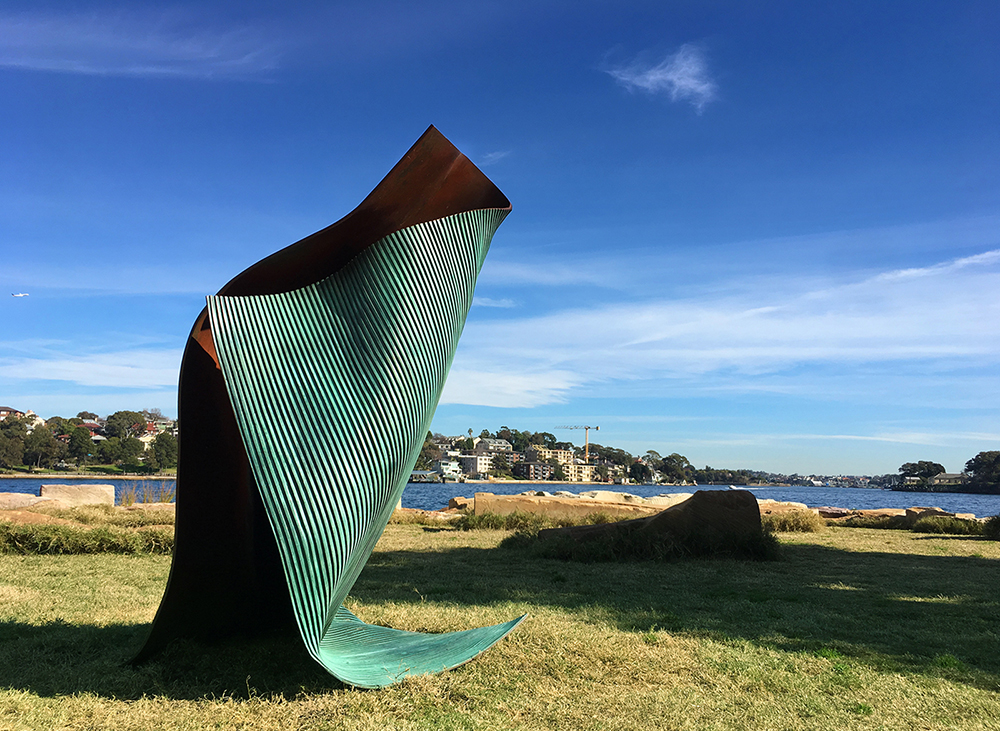 Andrew Rogers, Folded, Sculpture at Barangaroo 2017. Photo Di Caskey.